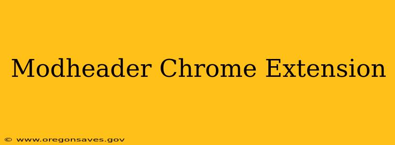 Modheader Chrome Extension