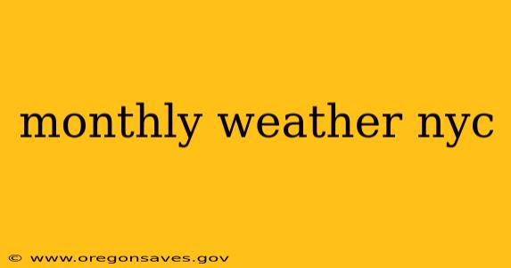 monthly weather nyc