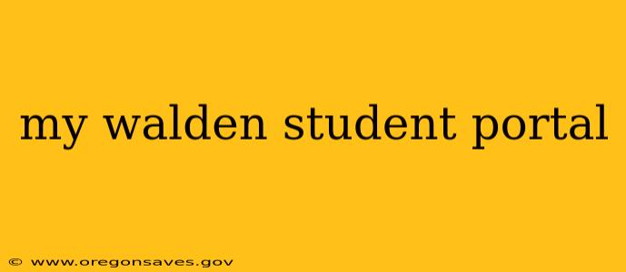 my walden student portal
