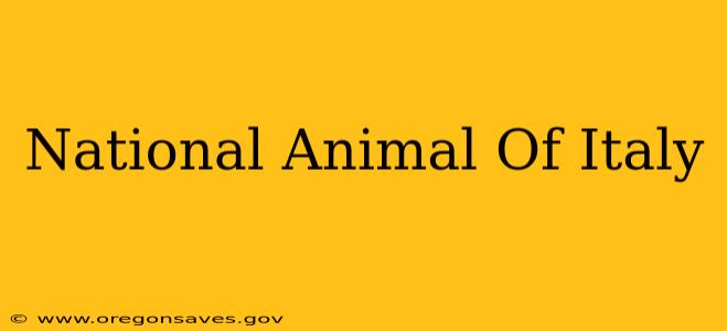 National Animal Of Italy