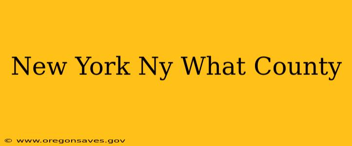 New York Ny What County