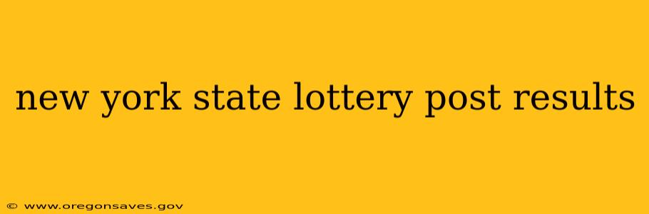 new york state lottery post results