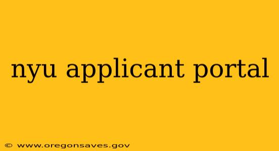 nyu applicant portal