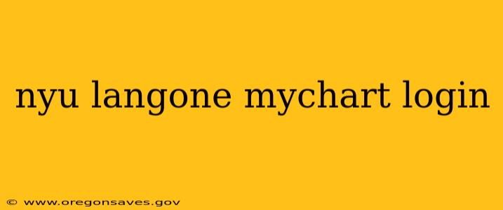 nyu langone mychart login