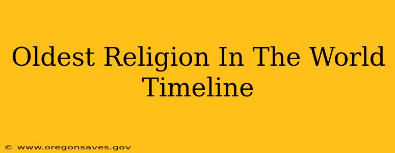 Oldest Religion In The World Timeline