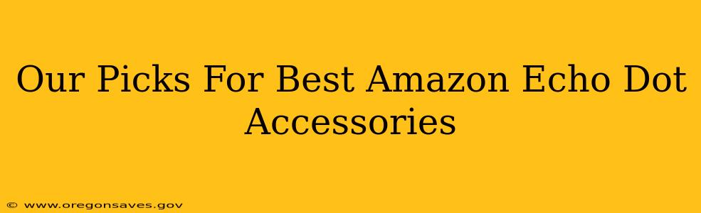 Our Picks For Best Amazon Echo Dot Accessories