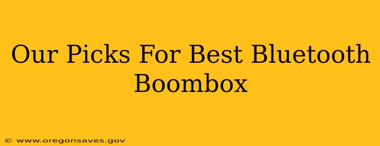 Our Picks For Best Bluetooth Boombox
