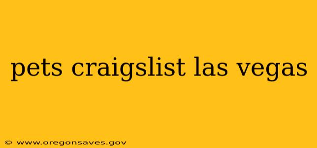 pets craigslist las vegas