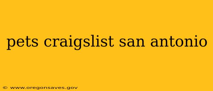 pets craigslist san antonio