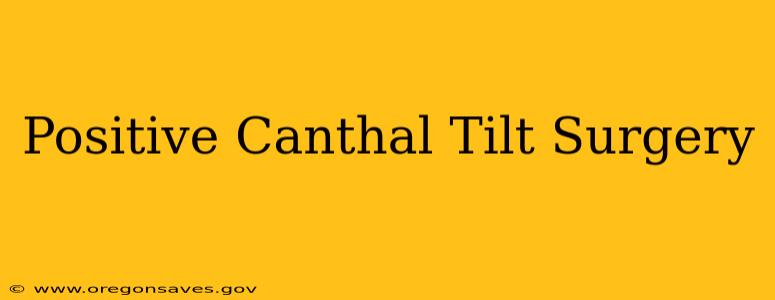 Positive Canthal Tilt Surgery