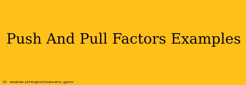 Push And Pull Factors Examples