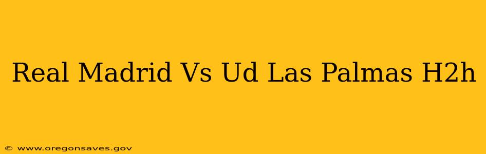 Real Madrid Vs Ud Las Palmas H2h