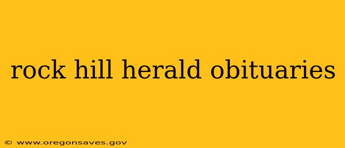 rock hill herald obituaries