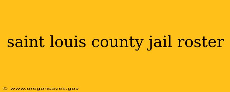 saint louis county jail roster