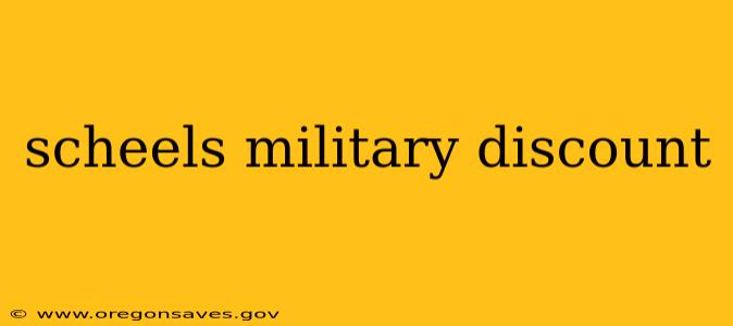 scheels military discount