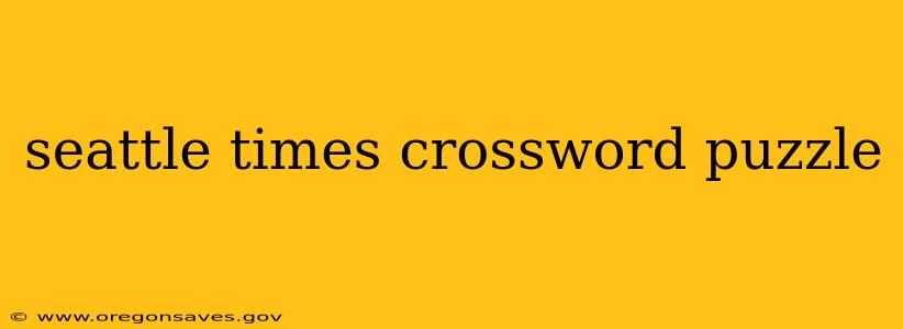 seattle times crossword puzzle