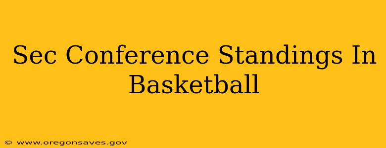 Sec Conference Standings In Basketball