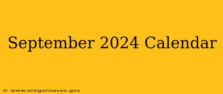 September 2024 Calendar