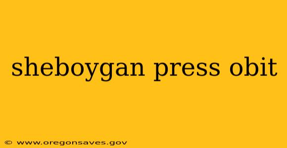 sheboygan press obit