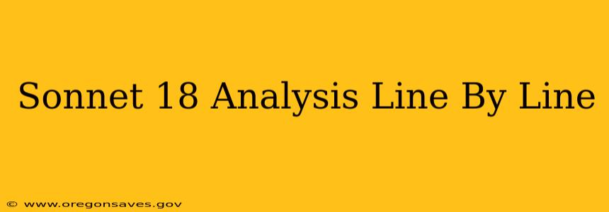 Sonnet 18 Analysis Line By Line