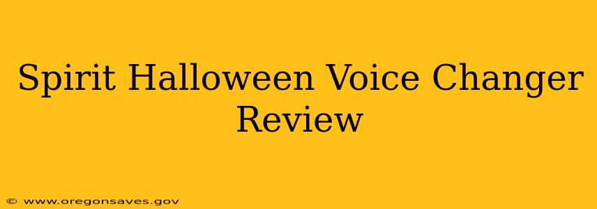 Spirit Halloween Voice Changer Review