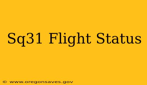 Sq31 Flight Status