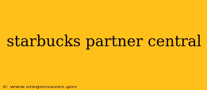 starbucks partner central