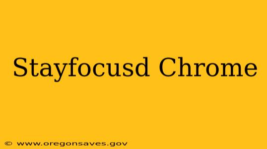 Stayfocusd Chrome