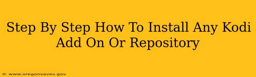 Step By Step How To Install Any Kodi Add On Or Repository