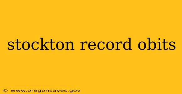 stockton record obits