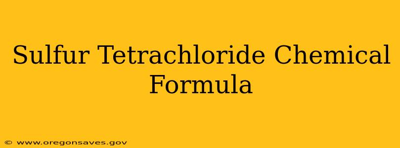 Sulfur Tetrachloride Chemical Formula