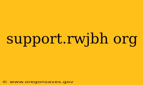 support.rwjbh org