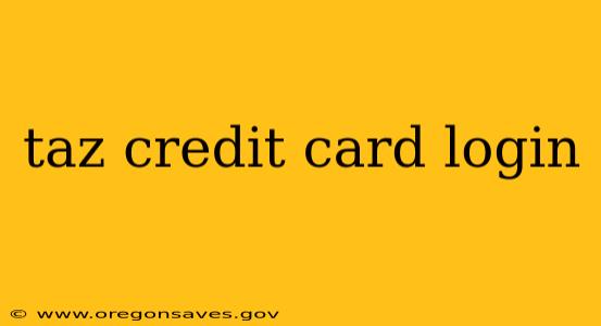 taz credit card login