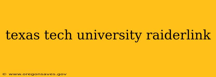 texas tech university raiderlink