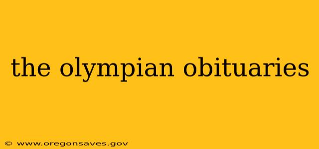 the olympian obituaries