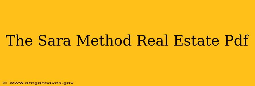The Sara Method Real Estate Pdf
