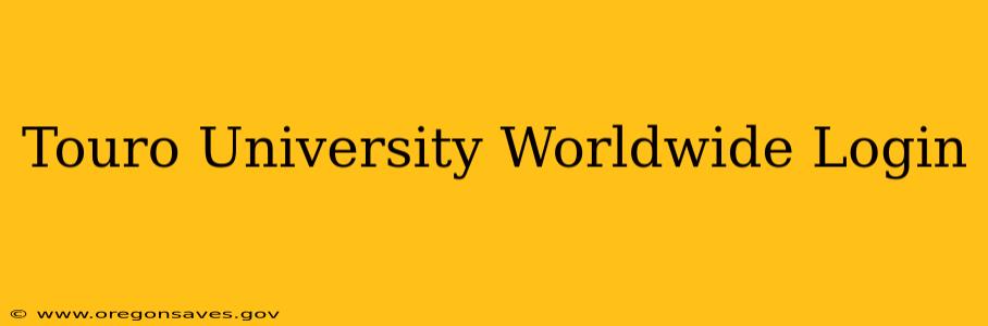Touro University Worldwide Login