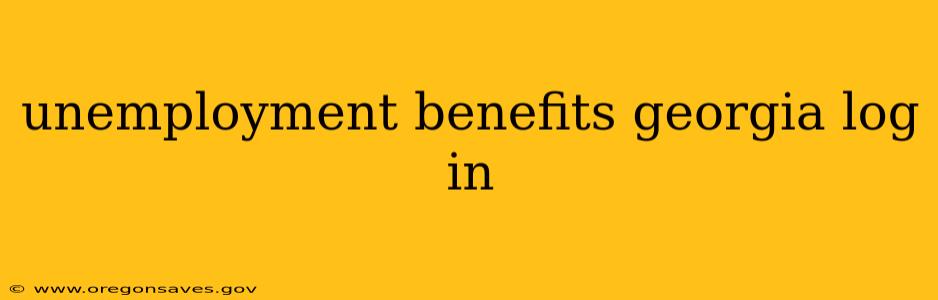 unemployment benefits georgia log in