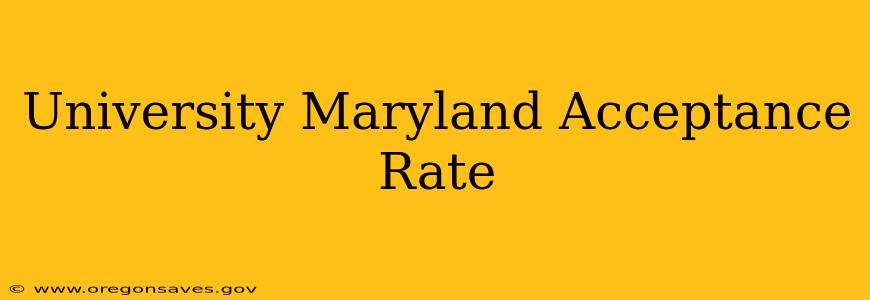 University Maryland Acceptance Rate