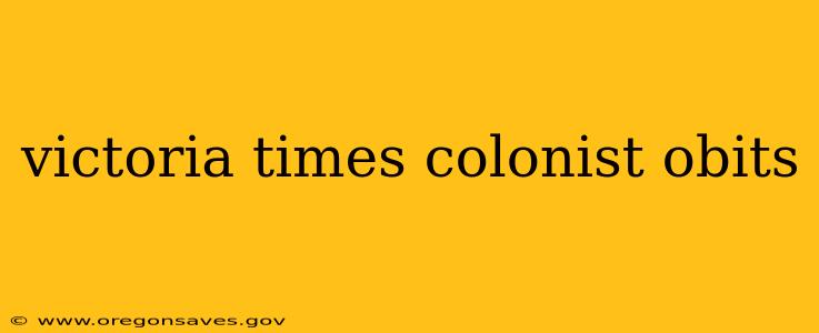victoria times colonist obits