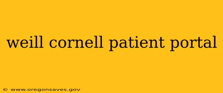 weill cornell patient portal