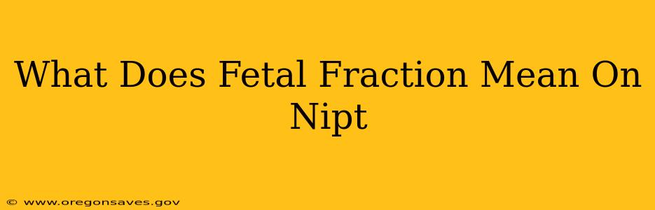 What Does Fetal Fraction Mean On Nipt