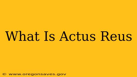 What Is Actus Reus