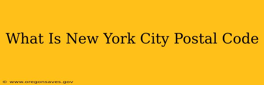 What Is New York City Postal Code