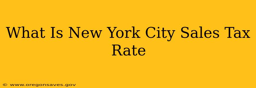 What Is New York City Sales Tax Rate