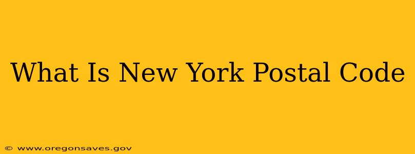 What Is New York Postal Code