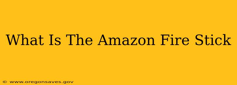 What Is The Amazon Fire Stick