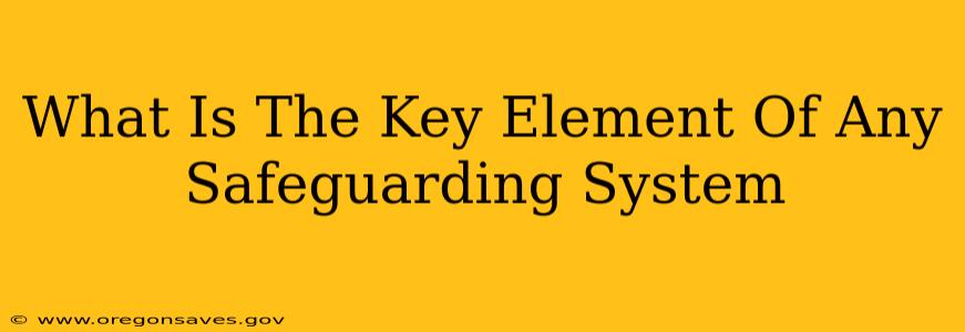 What Is The Key Element Of Any Safeguarding System