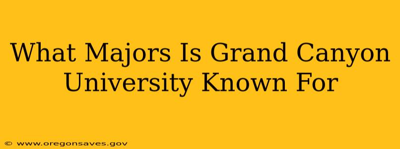What Majors Is Grand Canyon University Known For