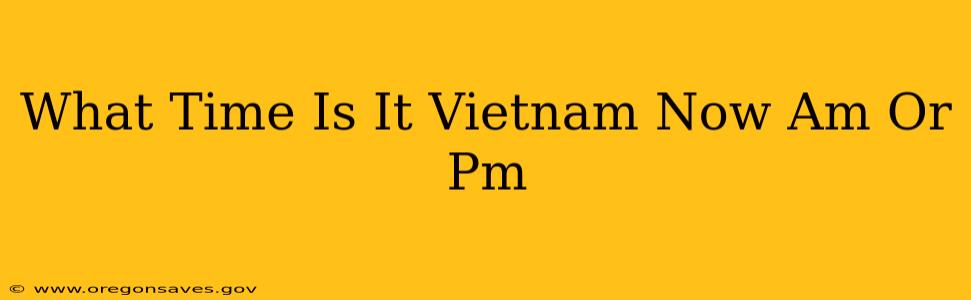 What Time Is It Vietnam Now Am Or Pm